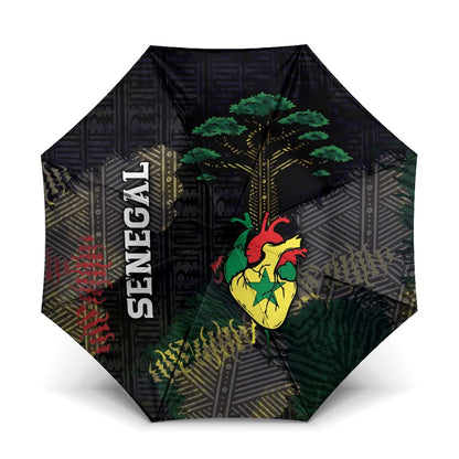 Senegal Umbrella Heart Baobab Art Grunge Style