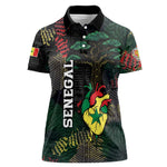 Personalized Senegal Women Polo Shirt Heart Baobab Art Grunge Style