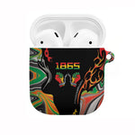 African Juneteenth Freedom Day 1865 AirPods Case Colors Liquid Marble With Broken Chains