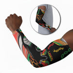 African Juneteenth Freedom Day 1865 Arm Sleeves Colors Liquid Marble With Broken Chains