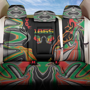 African Juneteenth Freedom Day 1865 Back Car Seat Cover Colors Liquid Marble With Broken Chains