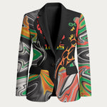 African Juneteenth Freedom Day 1865 Blazer Colors Liquid Marble With Broken Chains