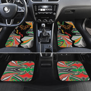 African Juneteenth Freedom Day 1865 Car Mats Colors Liquid Marble With Broken Chains