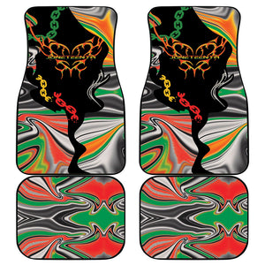 African Juneteenth Freedom Day 1865 Car Mats Colors Liquid Marble With Broken Chains