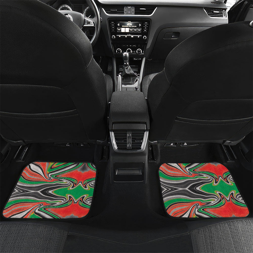 African Juneteenth Freedom Day 1865 Car Mats Colors Liquid Marble With Broken Chains