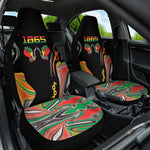 African Juneteenth Freedom Day 1865 Car Seat Cover Colors Liquid Marble With Broken Chains