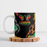 African Juneteenth Freedom Day 1865 Ceramic Mug Colors Liquid Marble With Broken Chains