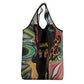 African Juneteenth Freedom Day 1865 Grocery Bag Colors Liquid Marble With Broken Chains