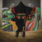 African Juneteenth Freedom Day 1865 Hooded Blanket Colors Liquid Marble With Broken Chains
