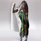 African Juneteenth Freedom Day 1865 Hooded Blanket Colors Liquid Marble With Broken Chains