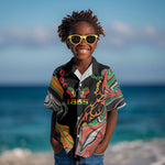 African Juneteenth Freedom Day 1865 Kid Hawaiian Shirt Colors Liquid Marble With Broken Chains