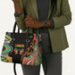 African Juneteenth Freedom Day 1865 Leather Bag Colors Liquid Marble With Broken Chains