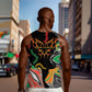 African Juneteenth Freedom Day 1865 Men Tank Top Colors Liquid Marble With Broken Chains