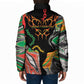 African Juneteenth Freedom Day 1865 Padded Jacket Colors Liquid Marble With Broken Chains