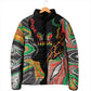 African Juneteenth Freedom Day 1865 Padded Jacket Colors Liquid Marble With Broken Chains