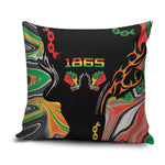 African Juneteenth Freedom Day 1865 Pillow Cover Colors Liquid Marble With Broken Chains
