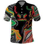 African Juneteenth Freedom Day 1865 Polo Shirt Colors Liquid Marble With Broken Chains
