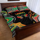African Juneteenth Freedom Day 1865 Quilt Bed Set Colors Liquid Marble With Broken Chains