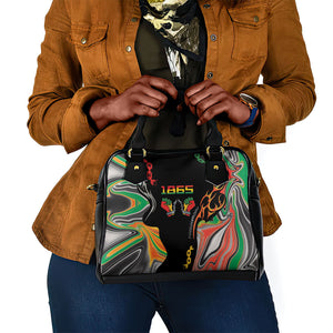 African Juneteenth Freedom Day 1865 Shoulder Handbag Colors Liquid Marble With Broken Chains