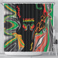 African Juneteenth Freedom Day 1865 Shower Curtain Colors Liquid Marble With Broken Chains