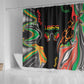 African Juneteenth Freedom Day 1865 Shower Curtain Colors Liquid Marble With Broken Chains