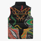 African Juneteenth Freedom Day 1865 Sleeveless Puffer Jacket Colors Liquid Marble With Broken Chains