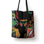 African Juneteenth Freedom Day 1865 Tote Bag Colors Liquid Marble With Broken Chains