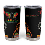 African Juneteenth Freedom Day 1865 Tumbler Cup Colors Liquid Marble With Broken Chains