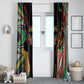 African Juneteenth Freedom Day 1865 Window Curtain Colors Liquid Marble With Broken Chains