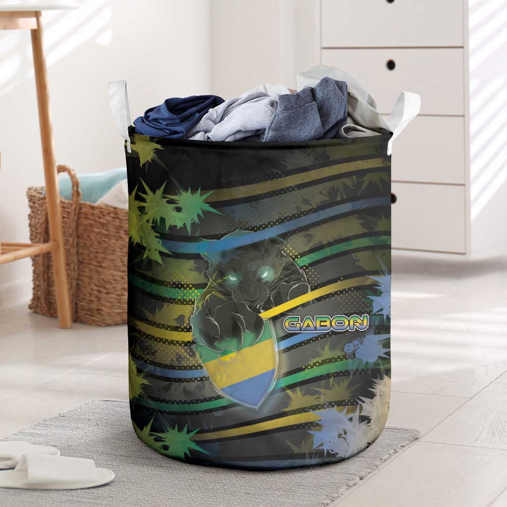 Gabon Laundry Basket Panther Strike Striped Style