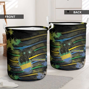 Gabon Laundry Basket Panther Strike Striped Style