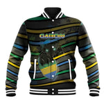 Personalized Gabon Baseball Jacket Panther Strike Striped Style