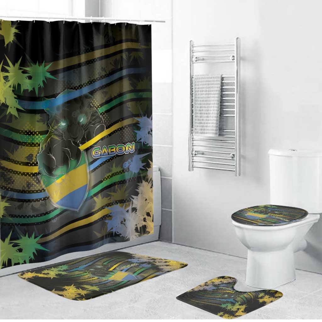 Gabon Bathroom Set Panther Strike Striped Style