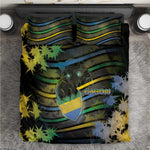 Gabon Bedding Set Panther Strike Striped Style
