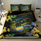 Gabon Bedding Set Panther Strike Striped Style