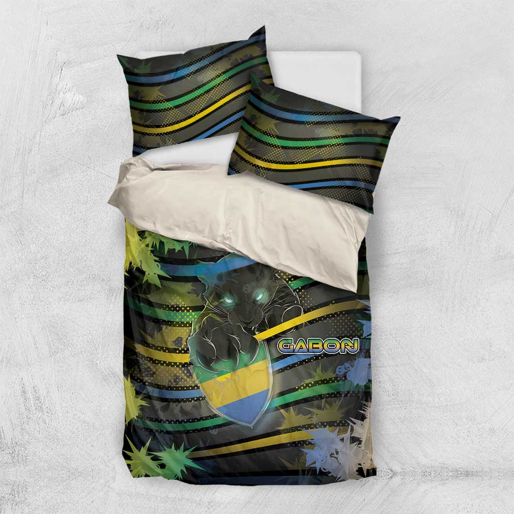 Gabon Bedding Set Panther Strike Striped Style