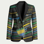 Personalized Gabon Blazer Panther Strike Striped Style