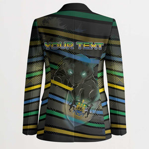 Personalized Gabon Blazer Panther Strike Striped Style
