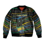 Personalized Gabon Bomber Jacket Panther Strike Striped Style