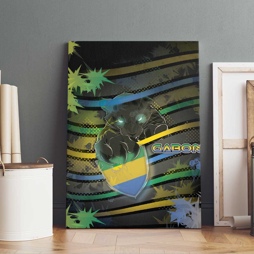Gabon Canvas Wall Art Panther Strike Striped Style