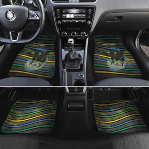 Personalized Gabon Car Mats Panther Strike Striped Style