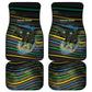 Personalized Gabon Car Mats Panther Strike Striped Style