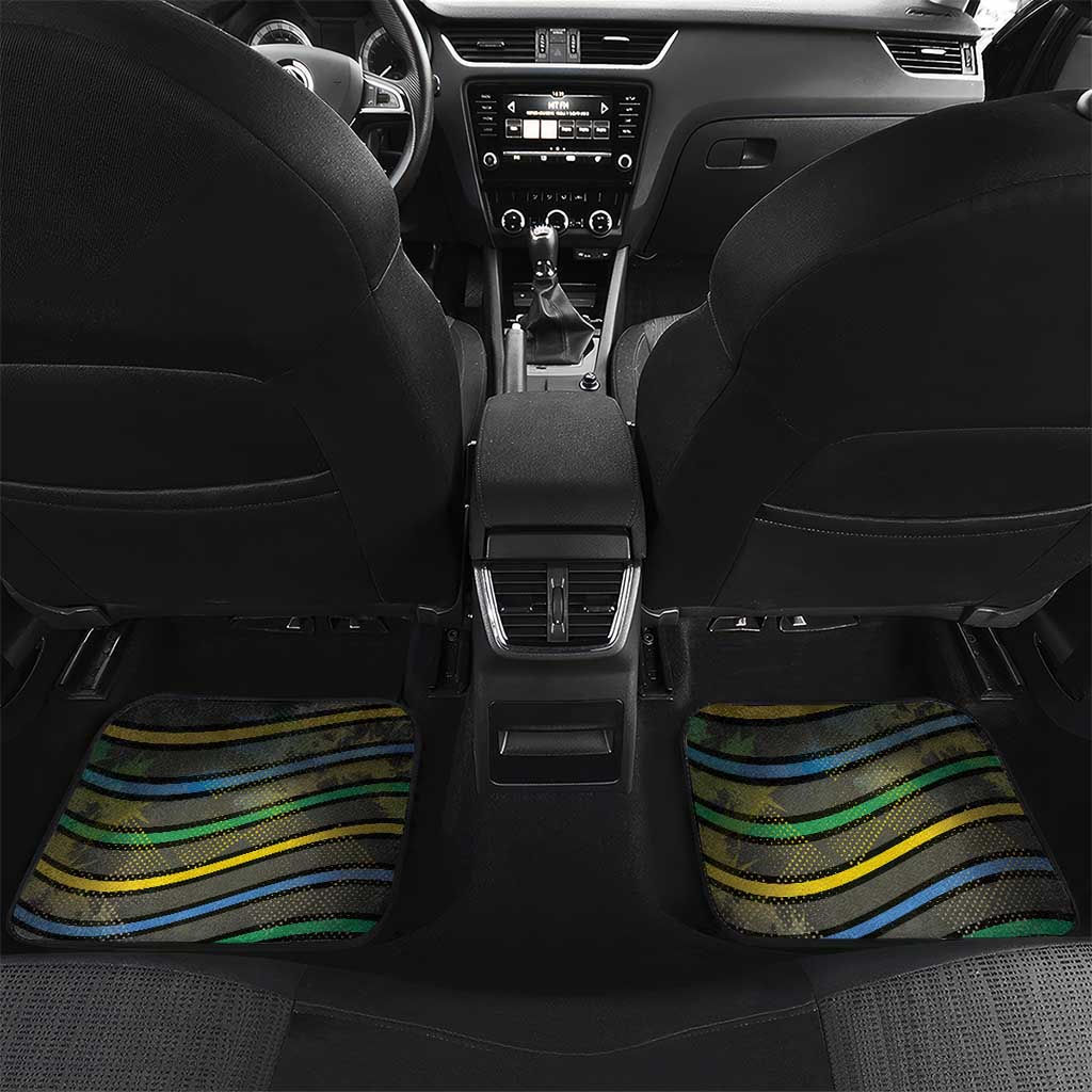 Personalized Gabon Car Mats Panther Strike Striped Style