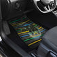Personalized Gabon Car Mats Panther Strike Striped Style