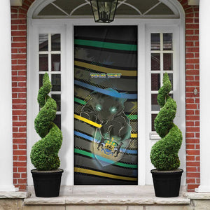 Personalized Gabon Door Cover Panther Strike Striped Style