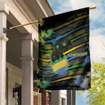 Gabon Garden Flag Panther Strike Striped Style