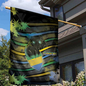Gabon Garden Flag Panther Strike Striped Style