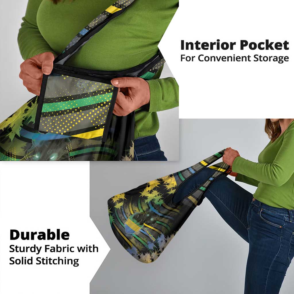 Gabon Grocery Bag Panther Strike Striped Style