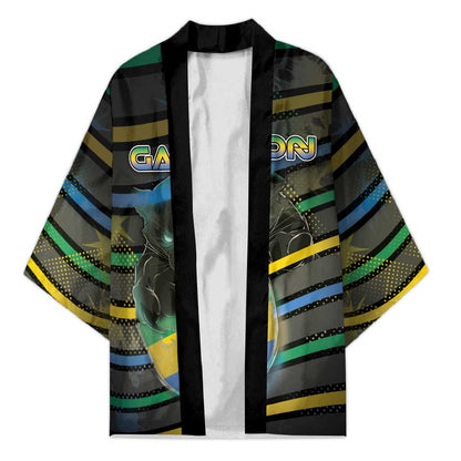 Personalized Gabon Kimono Panther Strike Striped Style