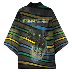Personalized Gabon Kimono Panther Strike Striped Style